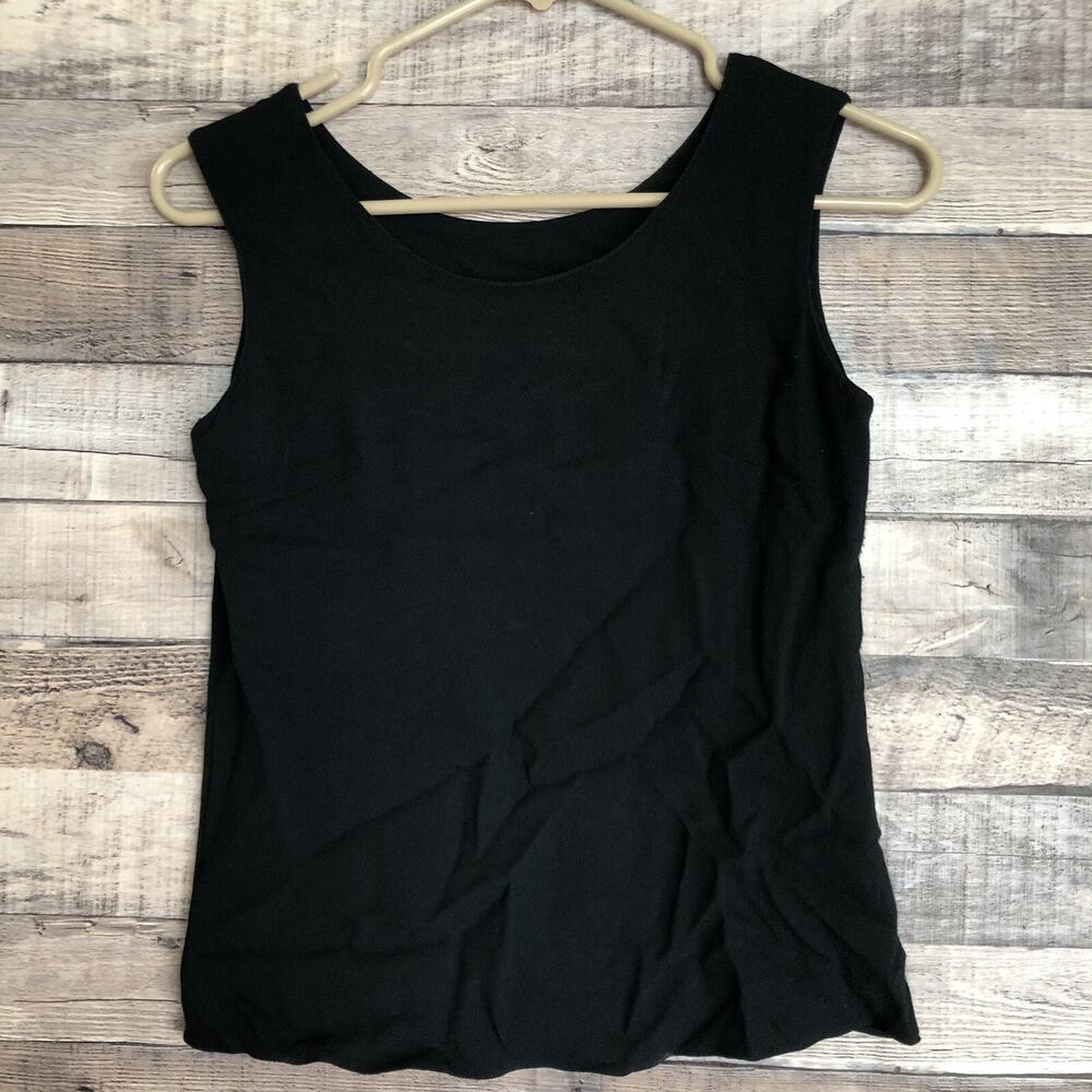 St. John Womens Tank Top Size 2 Black Sleeveless Rayon USA